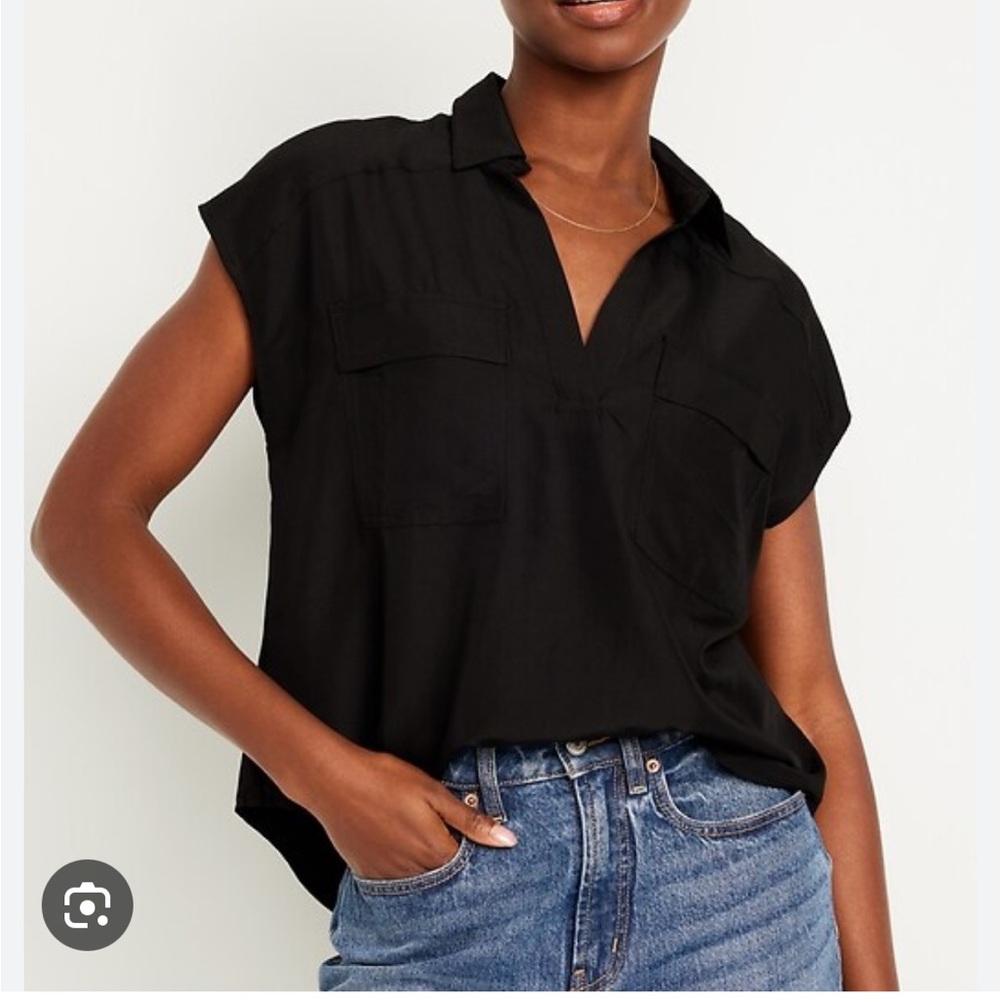 Old Navy Black Dolman-Sleeve Utility Top